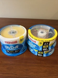 Maxell DVD-R 8X 80 discs (30 8x Packs Of 15) 1 Pack Of 50 4x - Picture 1 of 3