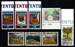 Liechtenstein 1992-93 Used 100% Tibet, Gantner paintings, Tree... - Picture 1 of 1