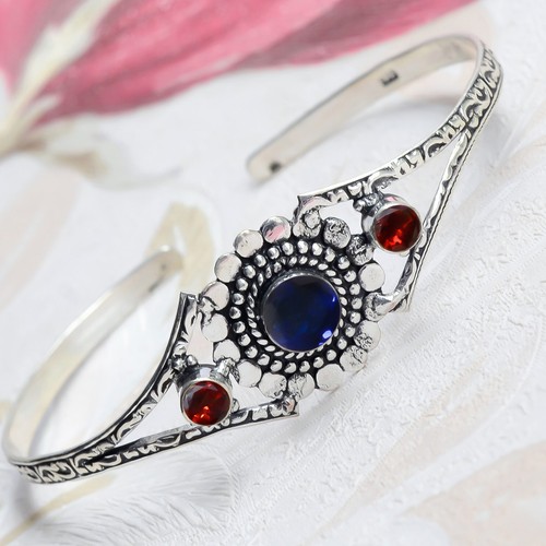 VALENTINO Bracciale in argento sterling 925 taglio tanzanite e granato per regalo anniversario