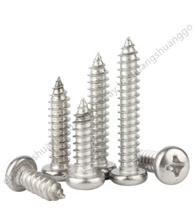 M3 M4 M5 M6 Stainless Steel 201 Phillips Cross Pan Head Self Tapping Screws - Picture 1 of 12