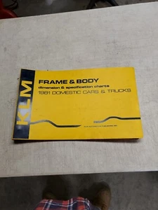 KLM Frame And Body Dimension Specification Charts 1981 Domestic GM Ford AMC - Bild 1 von 12