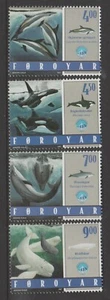 FAROE ISLANDS 1998 Int. Year of Oceans Whales & Dolphins Set of 4 MNH $5.20 - Picture 1 of 1