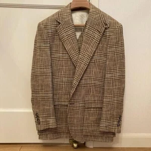 Polo Ralph Lauren Jacket & Vest Set Beige Linen Cotton Men Made in Italy - Picture 1 of 13