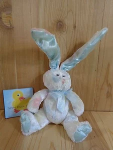 Orejas de alambre conejito de 10" de felpa blanco azul estampado de huevo con estampado de huevo Walmart - Imagen 1 de 4