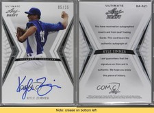 2012 Leaf Ultimate Draft Silver /25 Kyle Zimmer #BA-KZ1 Auto