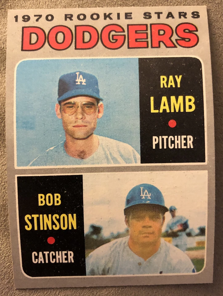 1970 Topps Dodgers Rookie Stars Ray Lamb Bob Stinson Card #131 High-Grade - Image 1 of 2