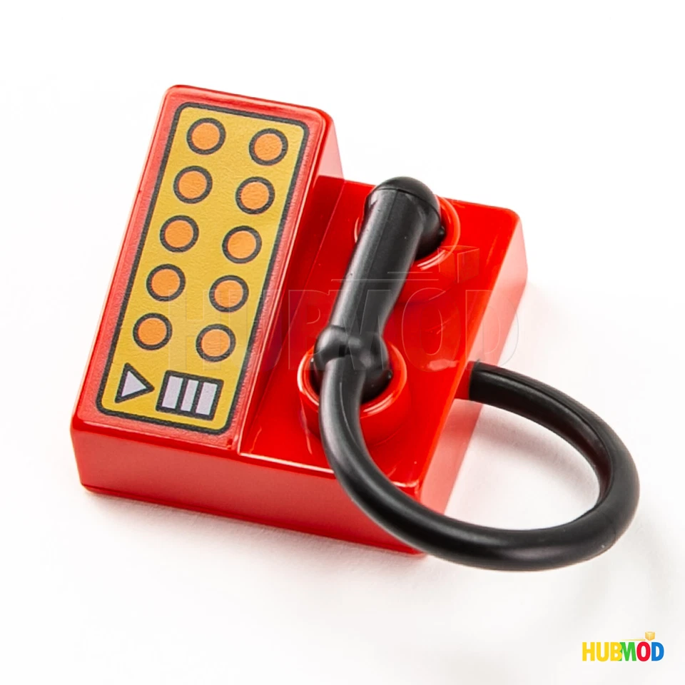 正品乐高 Duplo 红色用具电话有线 6489 娃娃屋迷你 — 第 1/4 张图片