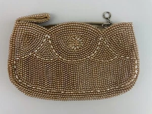 K&G Charlet Paris Heavy Beaded Art Deco Hand Bag 30's 40's Vintage Antique Purse - Picture 1 of 3