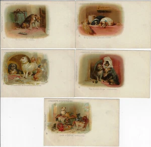 5 Tuck Landseer's Masterpieces Postcards from Dog Paintings 1900 - Bild 1 von 3