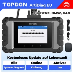 TOPDON Artidiag EU OBD2 Diagnosegerät Alle System ABS für Audi VAG Group 32GB DE - Bild 1 von 13