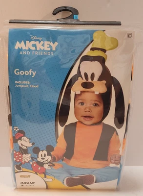 Disney Goofy младенца 18-24 М месяцев дух Хэллоуин костюм комбинезон капюшон новый - Изображение 1 из 4