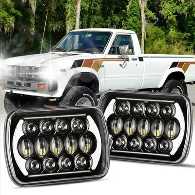 Par de faros LED PUNTO 5x7 7X6" haz alto bajo para Mazda B2000 B2200 B2600 GLC RX-7 Foto 1 de 4