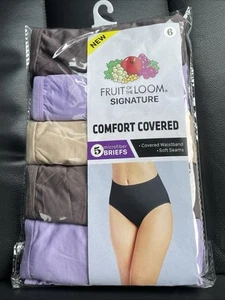 Women’s Fruit Of The Loom Microfiber Briefs 5 Pack - Picture 1 of 9
