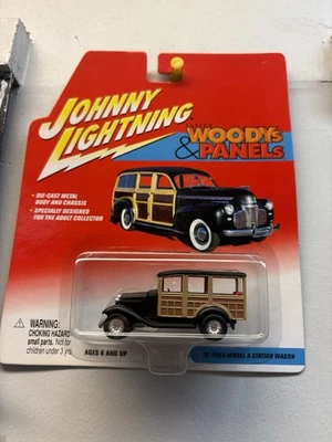 Johnny Lightning Woodys & Panels 1931 Ford 31 Model A Station Wagon Black 1:64 W - Image 1 of 2
