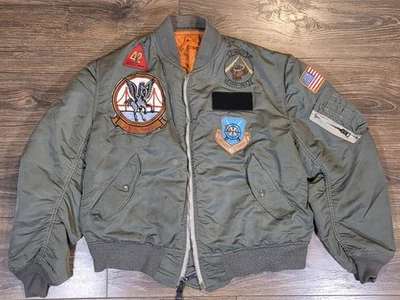 Chaqueta Bombardero De Colección Años 70 Alpha Industries USAF MA1 Flyer Tormenta del Desierto Talla L Leer⬇️ Foto 1 de 4