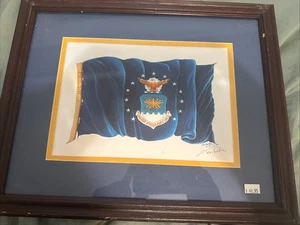 United States Air Force Tom Butler signiert gerahmter Kunstdruck Militär patriotisch - Bild 1 von 5