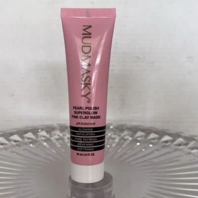 Tube Of Mudmasky Pearl Polish Super glow Pink Clay Mask (Sealed/2oz) - Image 1 of 3