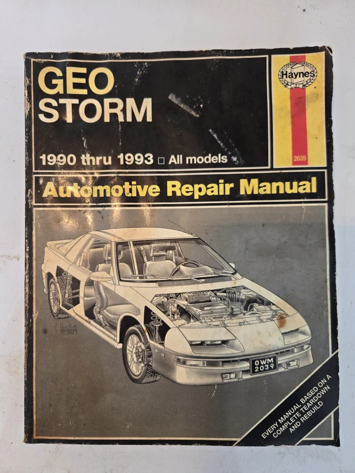 Manual de reparación Haynes: Geo Storm 1990-1993 nuevo stock antiguo Foto 1 de 1