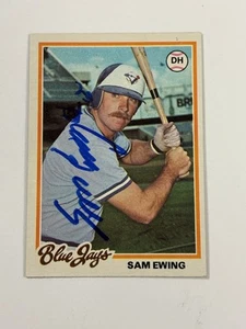 Carta Baseball Sam Ewing Blue Jays Firmata 1978 Topps #344 Autografo 4 - Foto 1 di 2