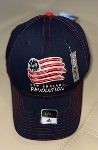New England Revolution Hat Cap Fitted Mens Large/XL MLS Soccer Adidas New W/tags - Picture 1 of 14
