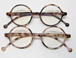 TISHUI Reading Glasses Blue Light Blocking Women Men Round Readers +1.50 - Picture 1 of 16