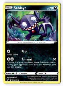 Sableye Uncommon SWSH04: Vivid Voltage 105/185 NM - Picture 1 of 2