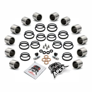 Brake Caliper Piston Seal ZX7R Ninja P8 2003 Front Kawasaki Parts Stainless Kit - Picture 1 of 6