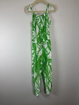 Mameluco Lilly Pulitzer Para Etiqueta Corte Objetivo 7/8 Niñas Talla Usado en Excelente Condición Verde Y Blanco Foto 1 de 4