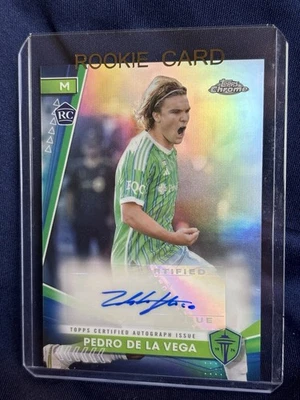 2024 Topps Chrome MLS Auto CA-PV PEDRO DE LA VEGA Autograph Seattle Sounders RC - Image 1 of 3