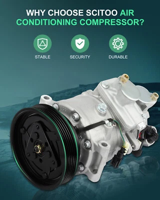 A/C AC Compressor For Volvo XC90 2007-2014 XC60 2010-2015 S60 2011-2011 2012 - Image 1 of 4