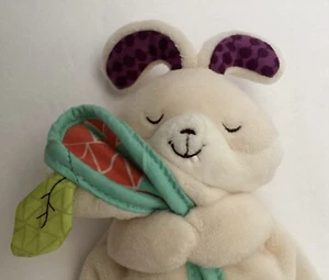 B Cuddly Bunny Rabbit Lovey Security Blanket BABY toy Soother Plush Crinkle EUC - Picture 1 of 12