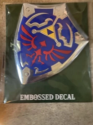 The Legend Of Zelda Hylian Shield Embossed Decal Nintendo Link BRAND NEW - Image 1 of 2