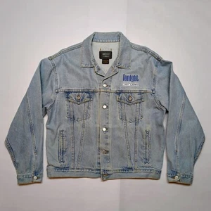 Jay Leno Tonight Show Denim Jacket Vintage 1990s ID Wear Trucker Jean Coat Sz LG - Bild 1 von 11