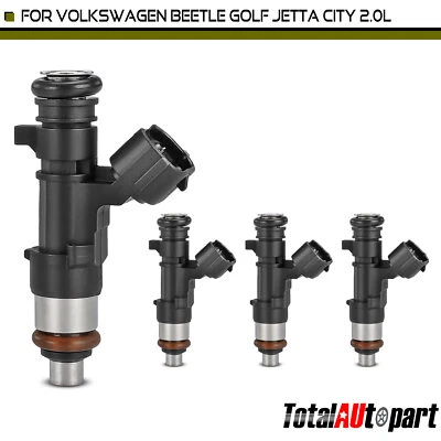4x Fuel Injector for Volkswagen Golf 2003-2006 Golf City 2007-2010 Jetta Beetle - Image 1 of 4