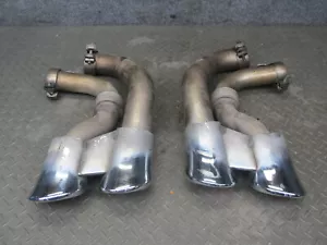 08-10 PORSCHE CAYENNE 957 GTS REAR RIGHT & LEFT SIDE EXHAUST TAIL PIPE TIPS SET - Imagen 1 de 24
