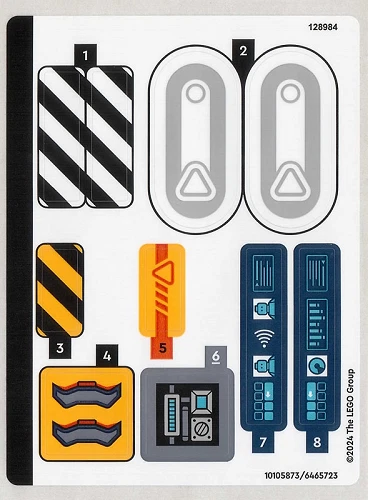LEGO HOJA DE PEGATINAS SOLO COMANDO ROVER Y CARGADOR GRÚA 60432 Nuevo Del Set Foto 1 de 1