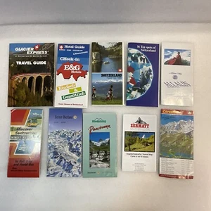 Switzerland Maps Guides & Brochures Lot Of 10 Pieces OldPaperMaps - Picture 1 of 17