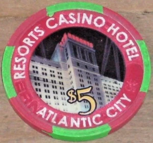 $5 20TH BIRTHDAY RESORTS INTERNATIONAL CASINO ATL. CTY - Picture 1 of 2