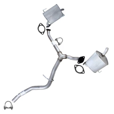 Kit de exaustão silenciadores de tubo Y de aço inoxidável serve: 2010-2015 Subaru Outback 3,6L - Imagem 1 de 4