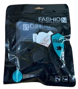 20 Fashion Face Mask With Filter Reusable - Black - New & Sealed - Free Postage - Picture 1 of 3