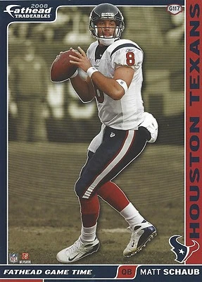 MATT SCHAUB HOUSTON TEXANS VIRGINIA CAVALIERS FATHEAD TRADEABLES 2008 #G117 Foto 1 de 4