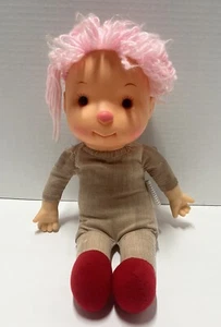 Vintage 80er Jahre Komfy Kid Ice Cream Girl Puppe rosa Garn Haare - Bild 1 von 12