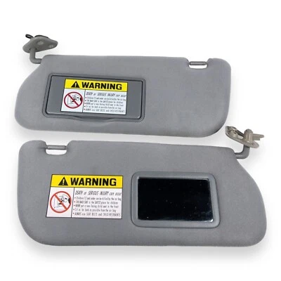 Hyundai Sonata 2000-2005 conjunto de pares de parasoles laterales para conductor y pasajero tela gris Foto 1 de 4