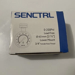 0200 Psi Water Pressure Gauge Test With Lazy Hand Leadfree Antifog Waterproof 2. - Picture 1 of 3