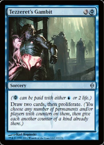 Tezzeret's Gambit ~ Moderately Played New Phyrexia MTG Magic UltimateMTG Blue Ca - Image 1 of 1