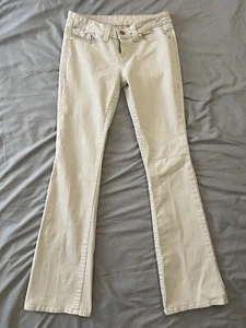 Bebe Jeans Womens 30 Kayla Chained Embroidered Flared Gray - Picture 1 of 12