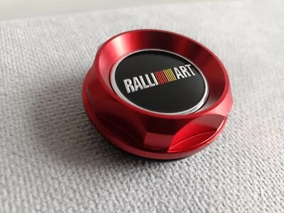 RALLIART RED ENGINE OIL FILLER CAP for MITSUBISHI LANCER EVO Triton ASX OUTLANDE - Image 1 of 4
