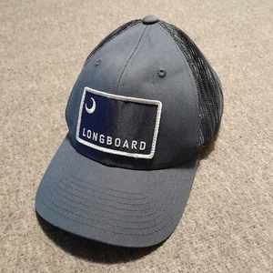 Longboard Crescent Moon Skateboarding Navy Blue Trucker Hat Cap--The Classics - Picture 1 of 6