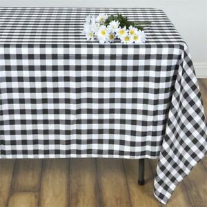 Poplin Gingham Checked Plaid Tablecloth for Picnic/Party/Dinner Special Events