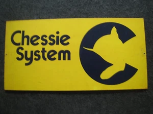 CHESSIE SYSTEM LOGO ON WOOD SIGN - 17"X10" (ek68) - Picture 1 of 1